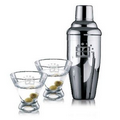 Connoisseur Martini 3 Piece Set w/ 2 Brisbane Martini Glasses